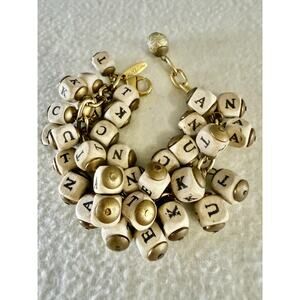 Stunning Statement Lenora Dame alphabets charms bracelet